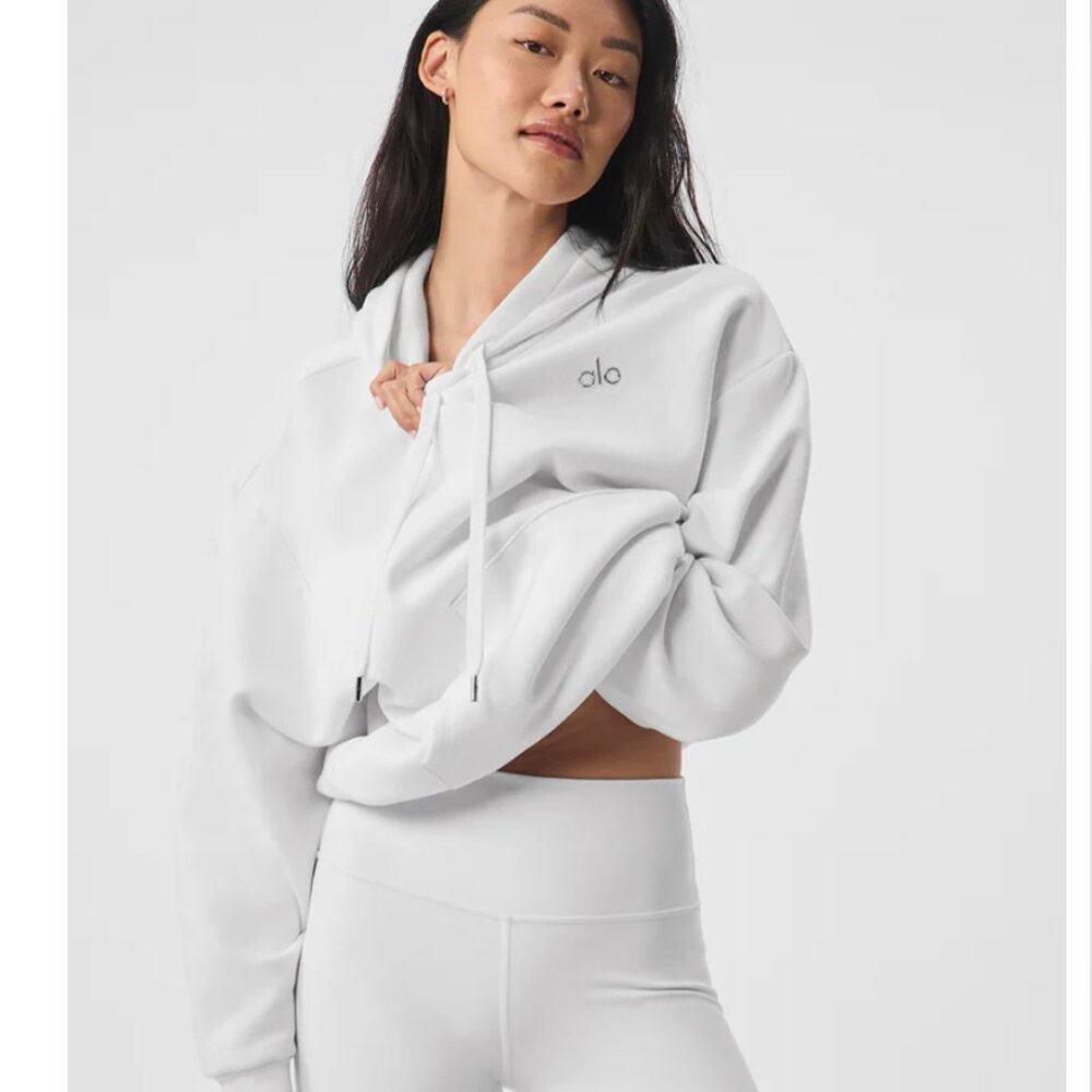 Alo Yoga Accolade Hoodie White - XS